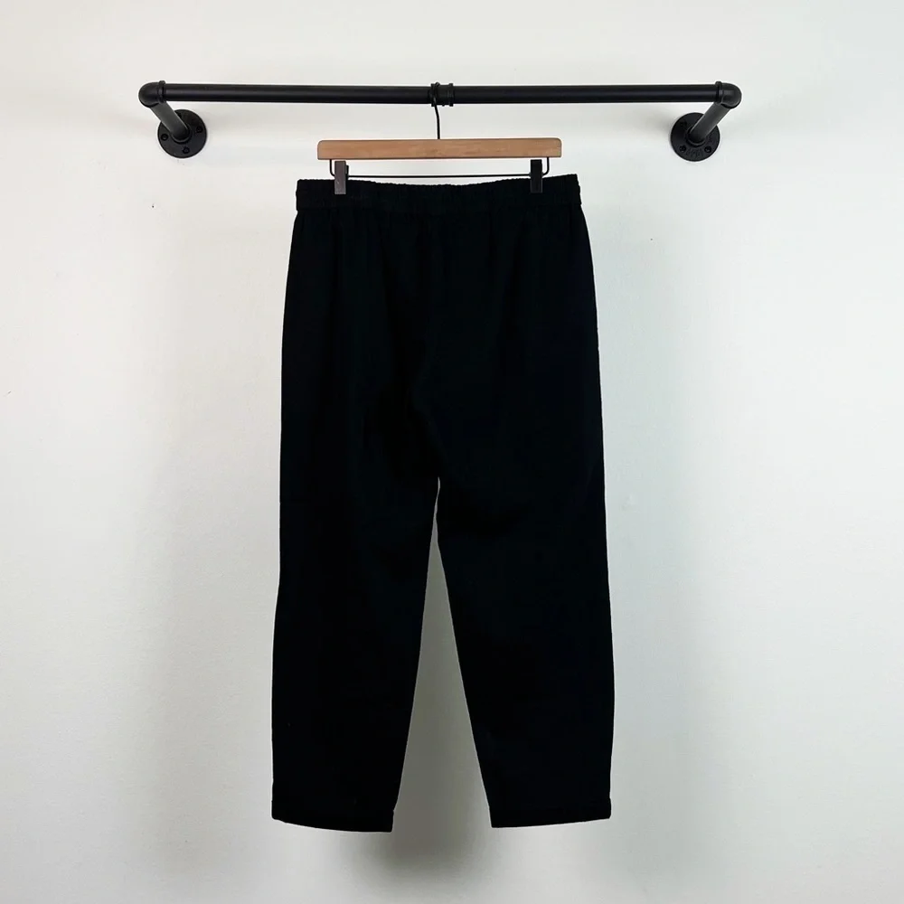 NWT J. Crew Factory Linen Cotton Blend Drawstring Pants in Black